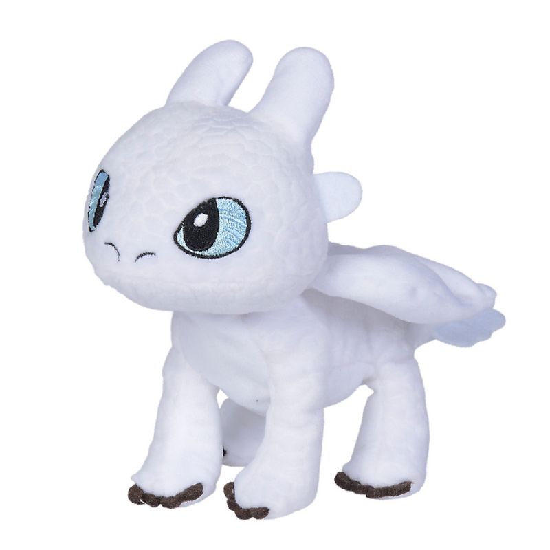 Dragons peluche furie éclair dragon blanc 25 cm 